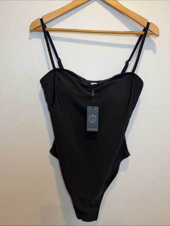 RELLECIGA Tops - Relleciga Women's Black One Piece Black Bathing Suit New With Tags Size L